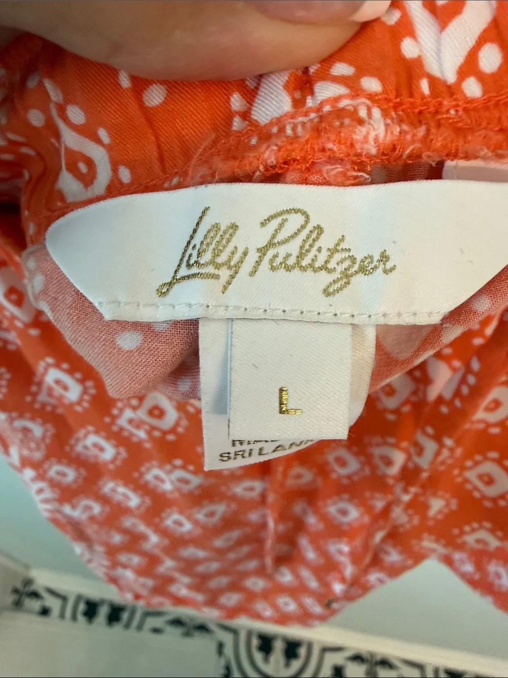 Lilly Pulitzer Orange and White Printed Shorts